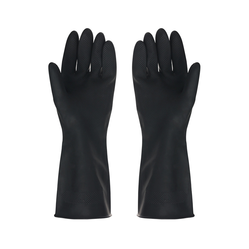 Dish Glove Rubber - 1 paar Schwarze Handschuhe Hause Waschen