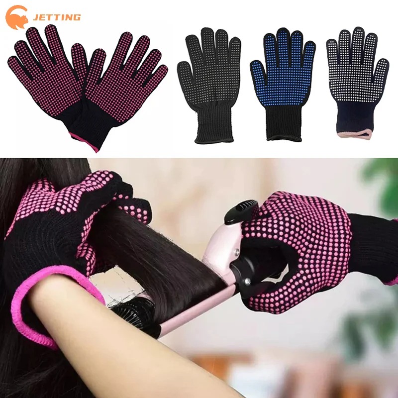 Heat Resistant Glove - 1 Stück Friseur-Styling-Handschuh Doppelseitiger Haarglätter Dauerwellen-Lockenwickler