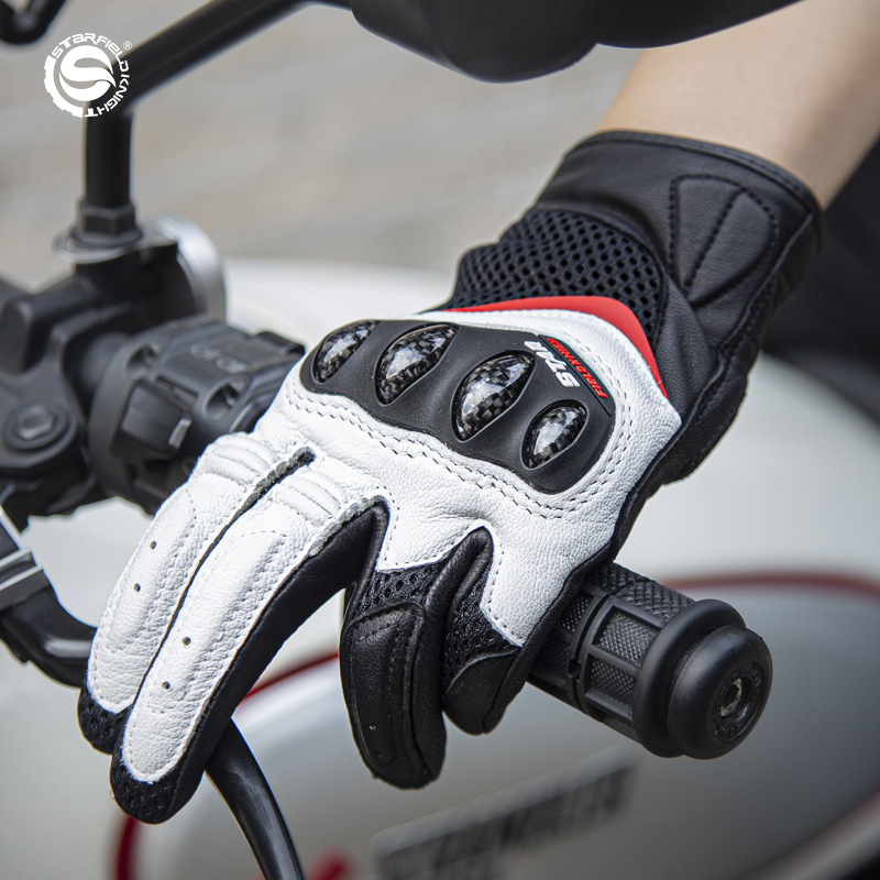 Motorcycle Glove Knuckle - STAR FIELD KNIGHT Damen Motorradhandschuhe aus