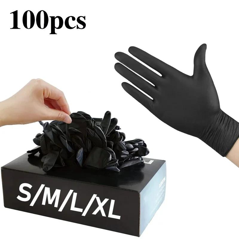 Nitrile Mechanic Glove - 10/20/50/100 Stück schwarze Nitril-Einweghandschuhe für die