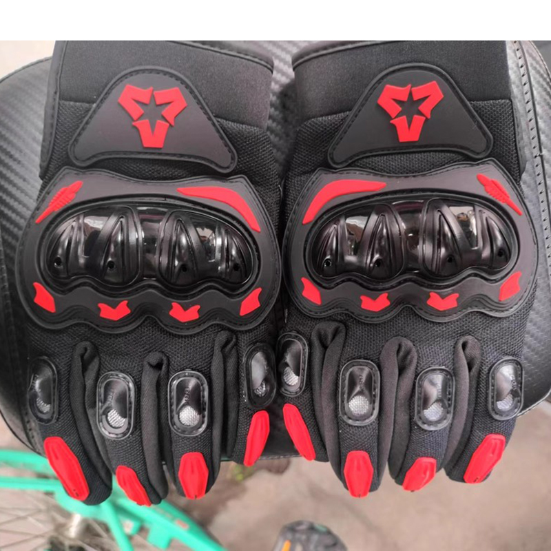 Motorcycle Glove Knuckle - Touch Vollfinger-Motorrad-Rennausrüstungshandschuhe Hard Shell Knuckles für