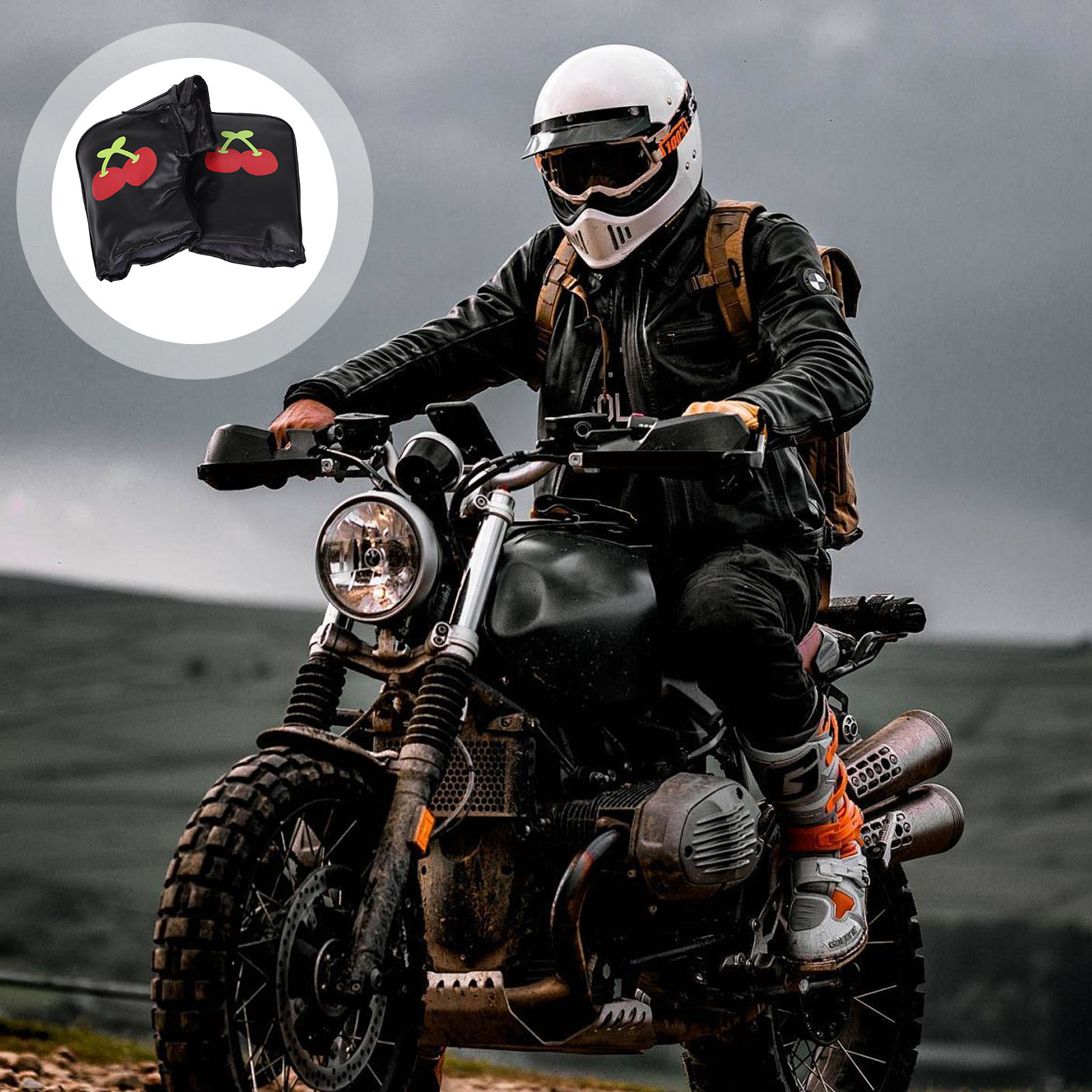 Winter Glove Insulated - 1 Paar Isolierte Winddichte Wasserdichte Motorrad-Lenkerhandschuhe