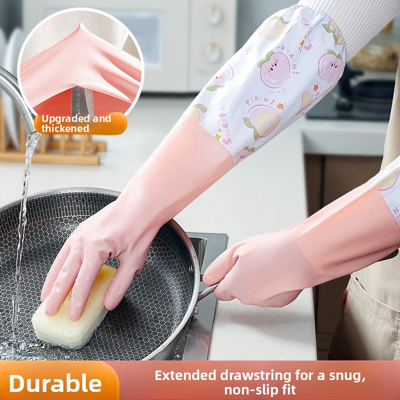 Dish Glove Rubber - Winter warme wasserdichte Geschirrspülhandschuhe mit Fleece