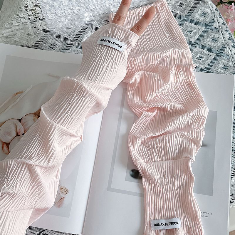 Fingerless Glove Knit - Sommerliche, lockere UV-Schutz-Ärmel aus Eisseide, fingerlose