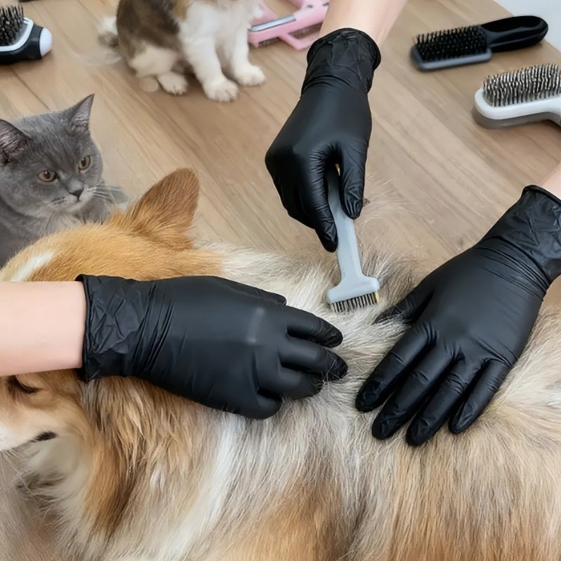 Nitrile Mechanic Glove - 50 Stück Lebensmittelechte Einweg-Nitrilhandschuhe, für Kochen,