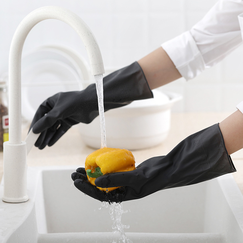 1 paar Schwarze Handschuhe Hau – Dish Glove Rubber Bewertung und Preis