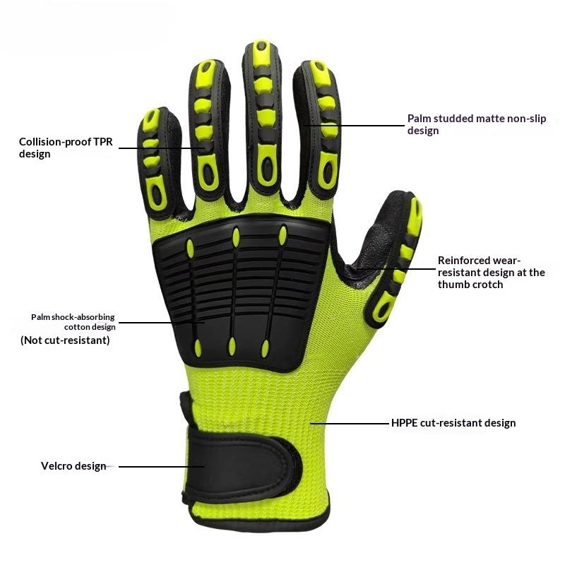 1 Paar schnitt- und stoßfeste, – Nitrile Mechanic Glove Bewertung und Preis