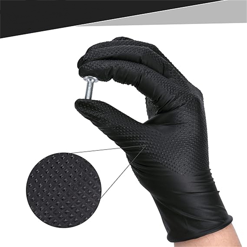 Robuste schwarze Nitrilhandsch – Nitrile Mechanic Glove Bewertung und Preis