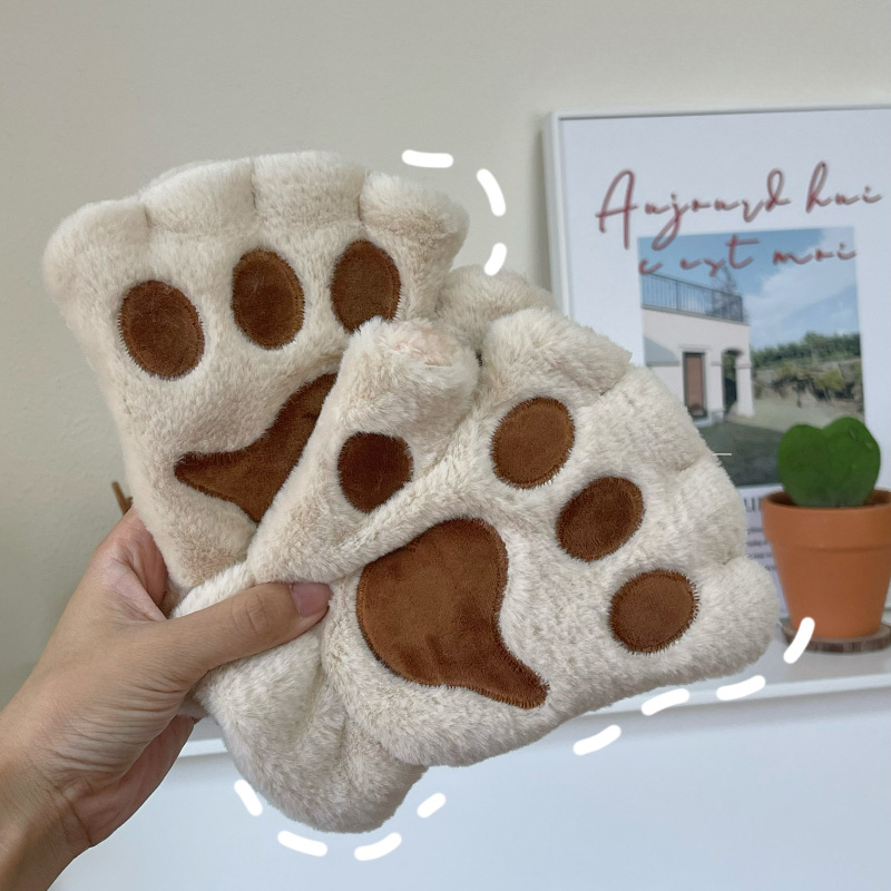 Niedliche Plüsch-Katzenpfoten- – Fingerless Glove Knit Bewertung und Preis