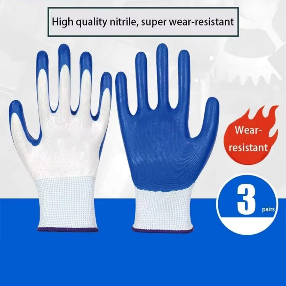 3 Paar rutschfeste, verschleiß – Nitrile Mechanic Glove Bewertung und Preis
