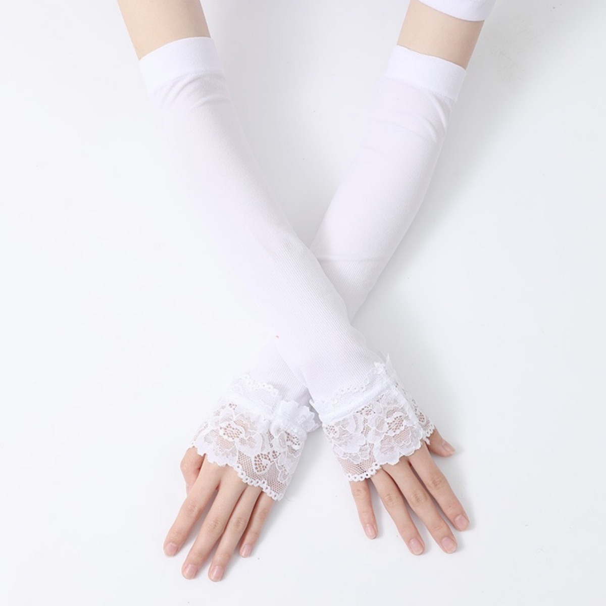Lange elastische Armstulpen fü – Fingerless Glove Knit Bewertung und Preis