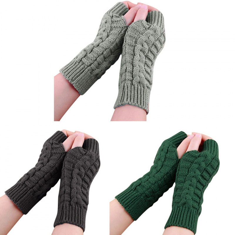 Fingerlose Winterhandschuhe fü – Fingerless Glove Knit Bewertung und Preis