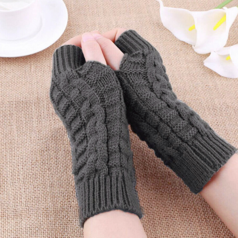 Fingerlose Winterhandschuhe fü – Fingerless Glove Knit Bewertung und Preis