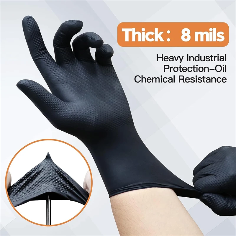 Industrielle schwarze Nitrilha – Nitrile Mechanic Glove Bewertung und Preis