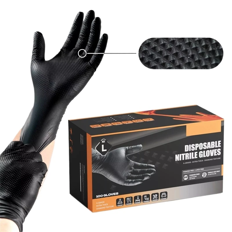 Industrielle schwarze Nitrilha – Nitrile Mechanic Glove Bewertung und Preis