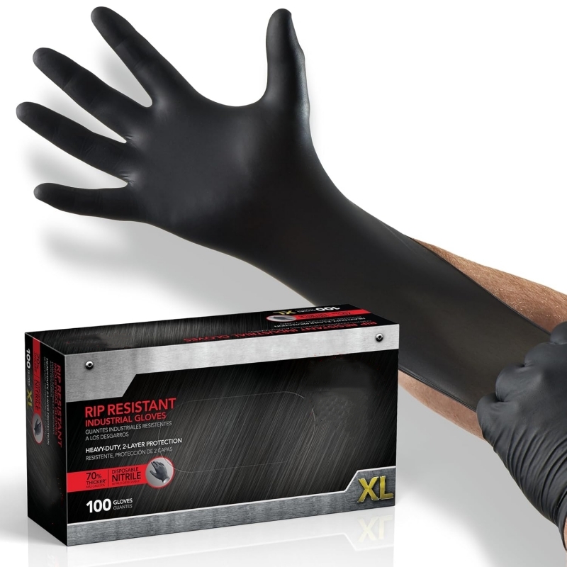 100 Stück Schwarze Nitrilhands – Nitrile Mechanic Glove Bewertung und Preis