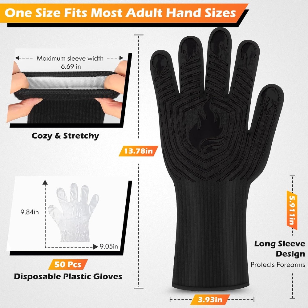 Grillhandschuhe, 1472 ° Hitzeb – Heat Resistant Glove Bewertung und Preis
